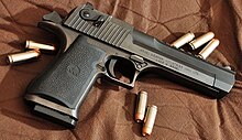 Photo of the gun in the white background.