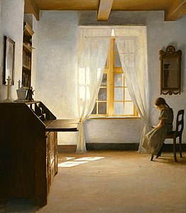 Interior With Girl Reading (c. 1910)