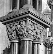 Maastricht, Basilica of Our Lady. Carved 4-fold capital
