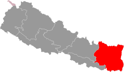 Location of Koshi Province in Nepal