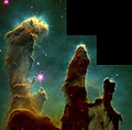 Eagle nebula, false colouring