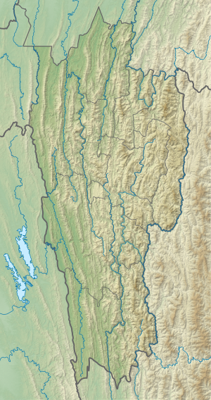Map showing the location of Phawngpui National Park