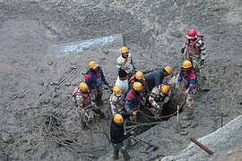 Rescue operation at the Tunnel 2 of Tapovan Vishnugad Hydropower Plant, Date: 8 February 2021