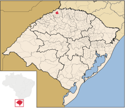 Location of Três Passos in Rio Grande do Sul