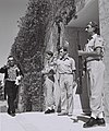 Iranian minister Reza Saffinia arriving at the Weizmann House, to greet Chaim Weizmann on Yom Ha'atzmaut, 1950