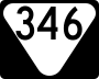 State Route 346 marker