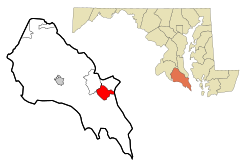 Location of Lexington Park, Maryland