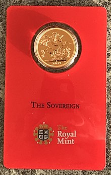 Gold coin in a red card