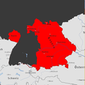 A map of the Bavarian Soviet Republic