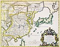 A 1682 map of the "Kingdom of China, Presently Called Cathay and Mangi", using the names "Peking" (Beijing) and "Nangking" (Nanjing) to refer to the Northern and Southern Zhilis
