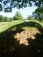 The last earthworks for Fort Lincoln at Fort Lincoln Cemetery, Colmar Manor, Maryland.