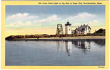 1947 colorized postcard, a reprint of the 1909 version (also on this page).