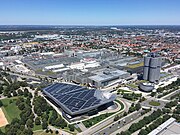 Aerial photograph of the BMW campus