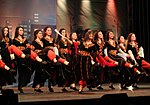 Palestinian women dancing traditional Dabkeh