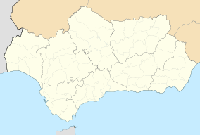 Map showing the location of Los Alcornocales Natural Park