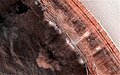Mars avalanche North pole (November 27, 2011).