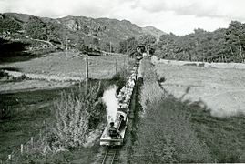 River Irt approaching Eskdale Green from Dalegarth in 1961.