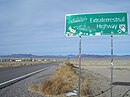 Looking northwest near Rachel, visitors have left their marks on the Extraterrestrial Highway.