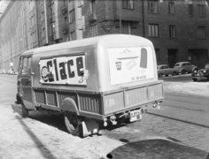 Ice cream delivery truck.
