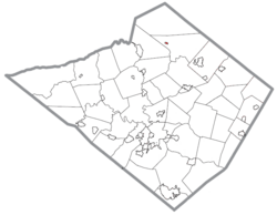 Location of Lenhartsville in Berks County in Pennsylvania
