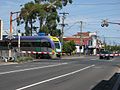 VLocity train traverses over the former Murrumbeena Road level crossing, March 2010