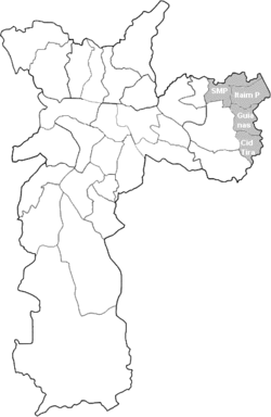 Location of East Zone 2 of São Paulo