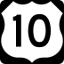 U.S. Highway 10 marker