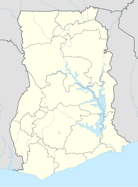 Map showing the location of Keta Lagoon