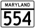 Maryland Route 554 marker