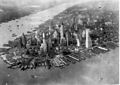 Image 14Lower Manhattan in 1931. The American International Building, which would become lower Manhattan's tallest building in 1932, is only partially completed. (from History of New York City (1898–1945))