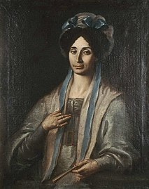 Portrait of Greek writer Elizabeth Moutzan-Martinegou