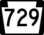 Pennsylvania Route 729 marker