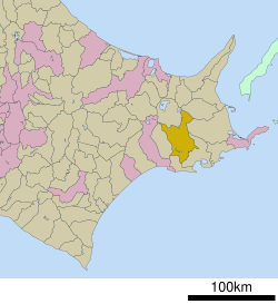 Location of Shibecha in Hokkaido (Kushiro)