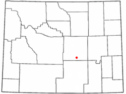 Location of Alcova, Wyoming