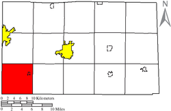 Location of Big Spring Township in Seneca County.