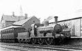 No. 589 at Clifden before its 1941 rebuild with a Belpaire boiler and with wheel arch access cut-outs.