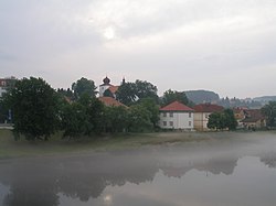 Left bank of the Vltava River in Kamýk