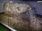 Foundations of the Torre de los Huesos in the underground parking of the Plaza de Oriente. Built of limestone and flint in the 11th century by the Muslim population and subsequently integrated into the Christian Walls.