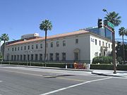 Different view of The U.S. Post Office/Federal Building which was built 1932-1936 which is located at 522 N. Central Ave. The building was listed in the Historic Properties in Phoenix Register in October 1990. It was listed in the National Register of Historic Places on February 10, 1983, reference #83002993.
