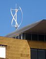 Image 28A small Quietrevolution QR5 Gorlov type vertical axis wind turbine on the roof of Bristol Beacon in Bristol, England. Measuring 3 m in diameter and 5 m high, it has a nameplate rating of 6.5 kW. (from Wind power)