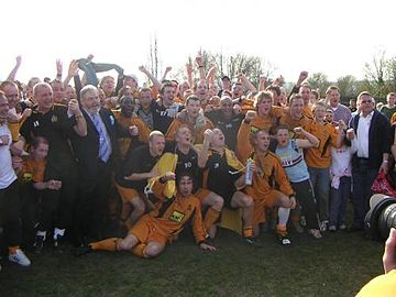 Maidstone United celebrate winning the title in 2006