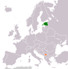 Location map for Estonia and Kosovo.