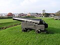 One of the old canons on the entrenchments at Hals Museum.
