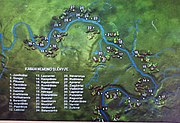 Map of flooded villages