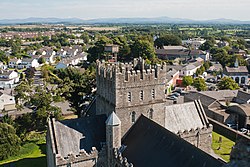 Saint Brigid's Cathedral and Kildare as seen from the round tower