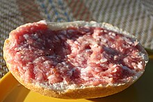 Mettbrötchen - mett on a bread roll