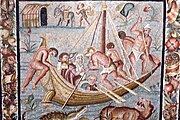Roman Mosaic showing boat on the Nile