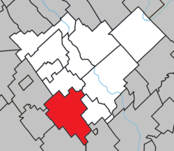 Location within Beauce-Centre RCM.