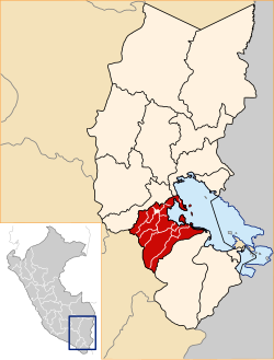 Location of Puno in the Puno Region