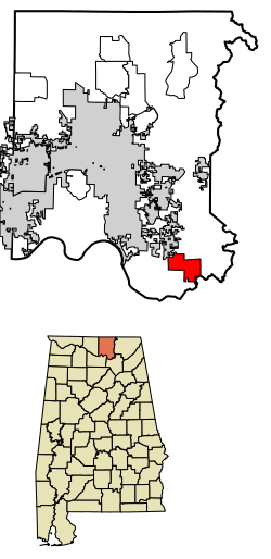 Location in Madison County, Alabama